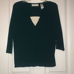 Black 3/4 sleeve tee